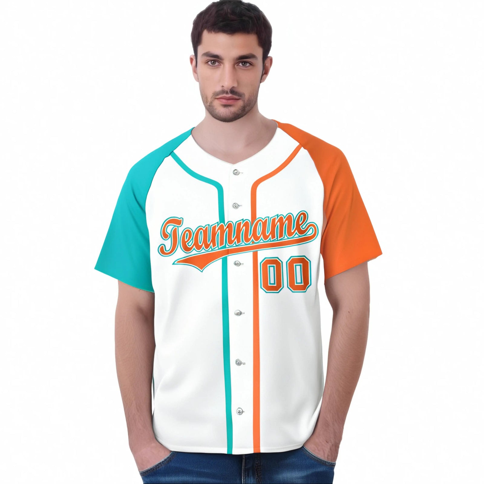 Custom White Bright Green Orange Authentic Baseball Jersey