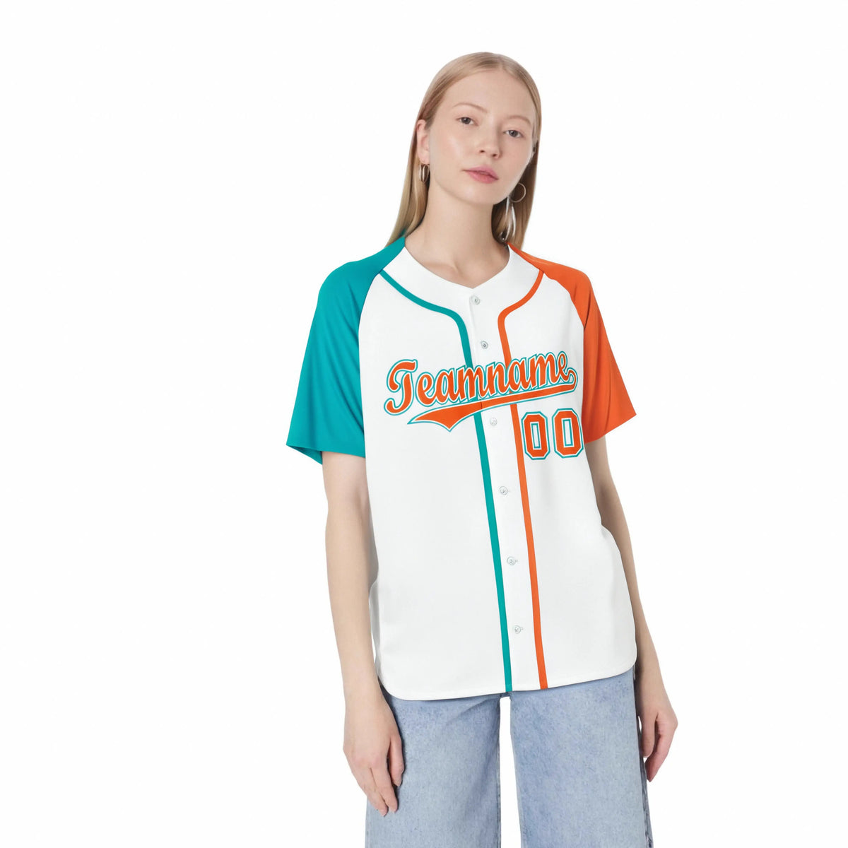 Custom White Bright Green Orange Authentic Baseball Jersey