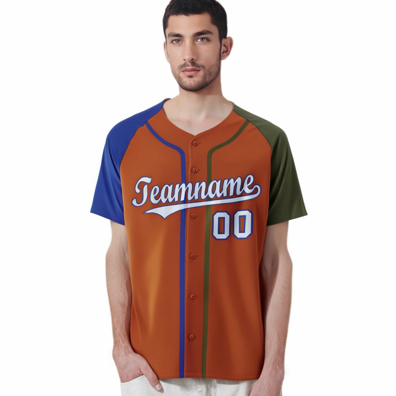 Custom Munsell Blue Olive Authentic Baseball Jersey