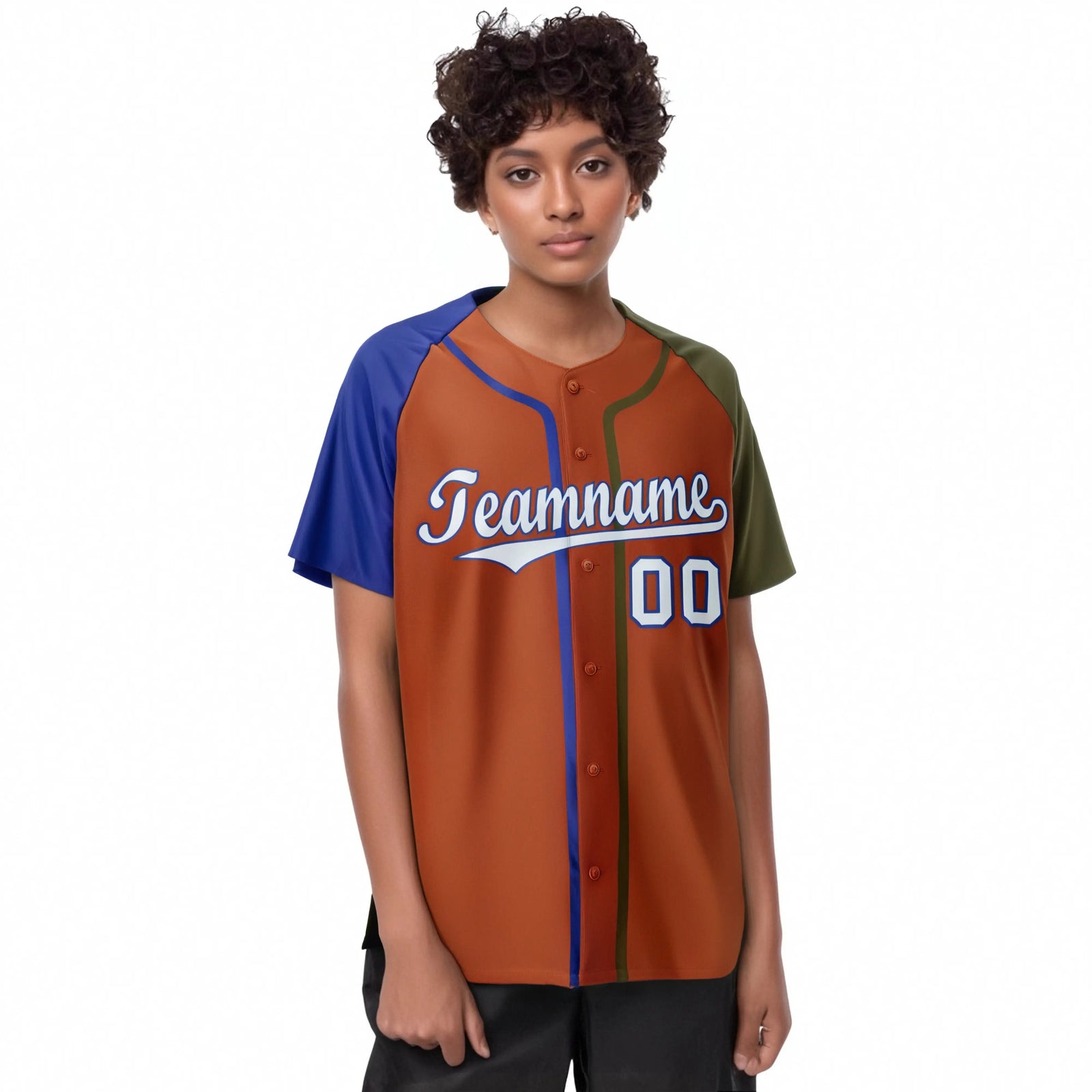 Custom Munsell Blue Olive Authentic Baseball Jersey