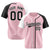 Custom Pink White Black Authentic Baseball Jersey