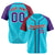 Custom Aqua Burgundy Purple Authentic Baseball Jersey