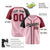 Custom Pink Black Burgundy Authentic Baseball Jersey