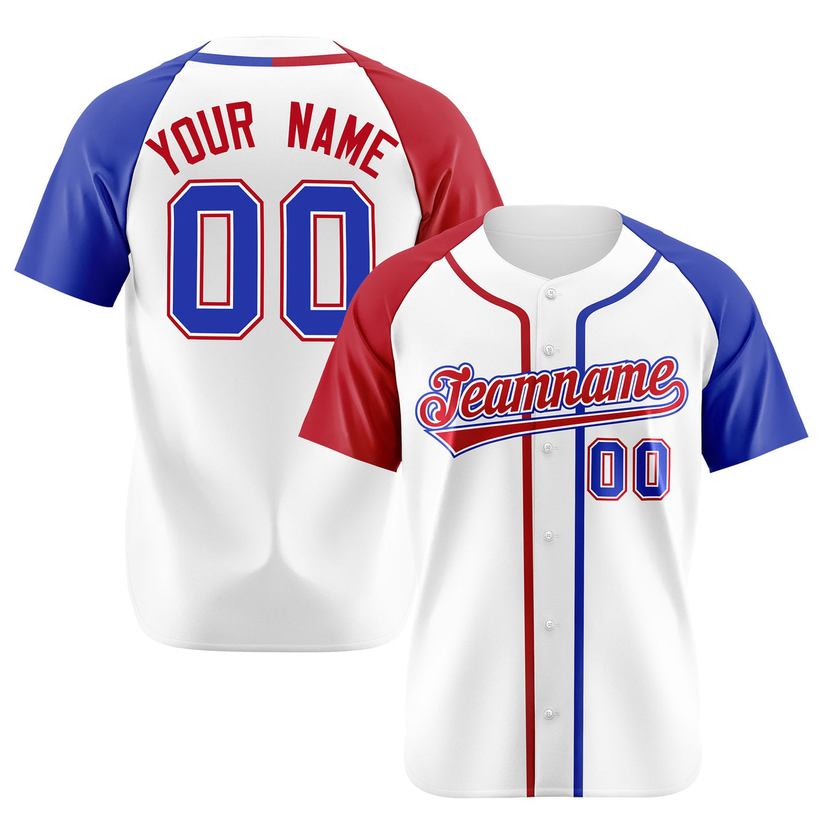 Custom White Burgundy Blue Authentic Baseball Jersey