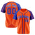 Custom Orange Blue Purple Authentic Baseball Jersey