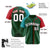 Custom Kelly Green Aqua Red Authentic Baseball Jersey