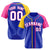 Custom Blue Yellow Pink Authentic Baseball Jersey