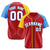 Custom Red Yellow Light Blue Authentic Baseball Jersey