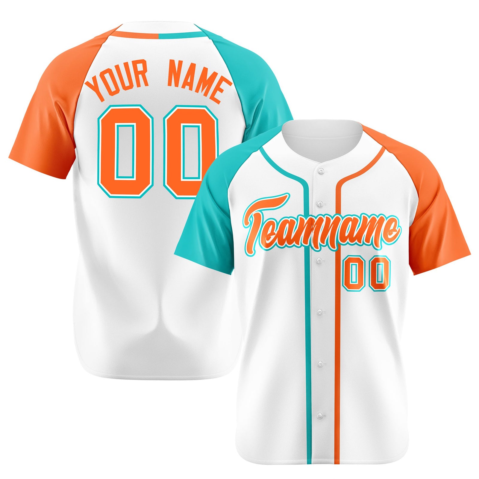 Custom White Bright Green Orange Authentic Baseball Jersey