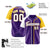 Custom Purple White Gold Authentic Baseball Jersey