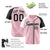 Custom Pink White Black Authentic Baseball Jersey