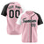 Custom Pink White Black Authentic Baseball Jersey