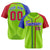 Custom Neon Green Blue Red Authentic Baseball Jersey