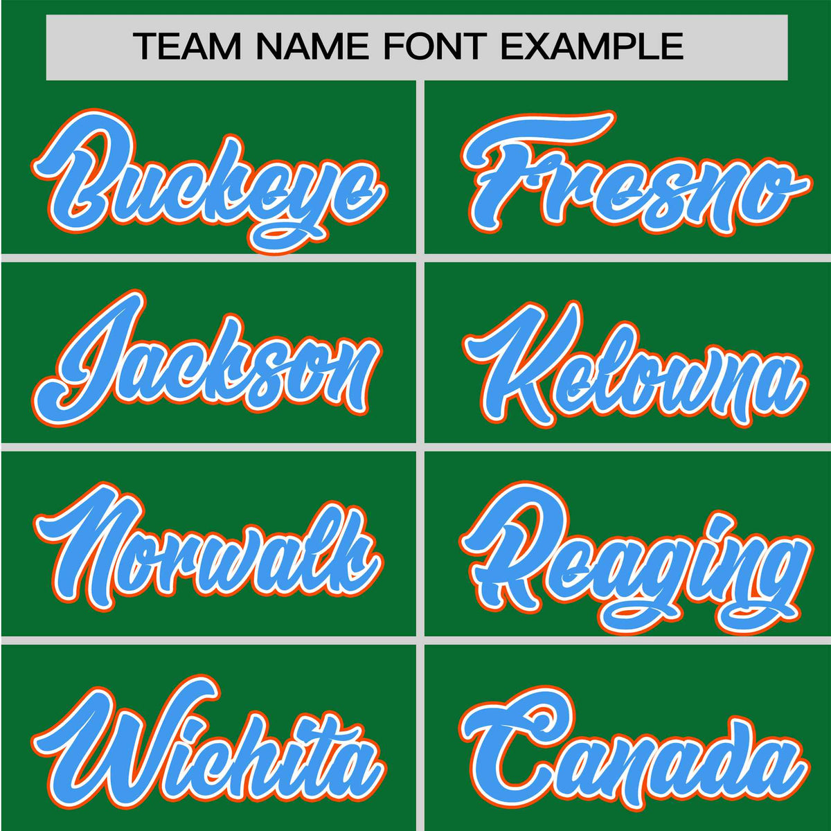 Custom Kelly Green Blue Orange Authentic Baseball Jersey