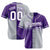 Custom Gray-Purple White Authentic Split Fashion Baseball Jersey