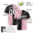 Custom Pink-Black White Authentic Split Fashion Baseball Jersey