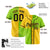 Custom Gold-Green Black Authentic Split Fashion Baseball Jersey