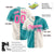 Custom Aqua Khaki Pink Authentic Split Fashion Baseball Jersey