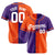 Custom Orange-Purple White Authentic Split Fashion Baseball Jersey