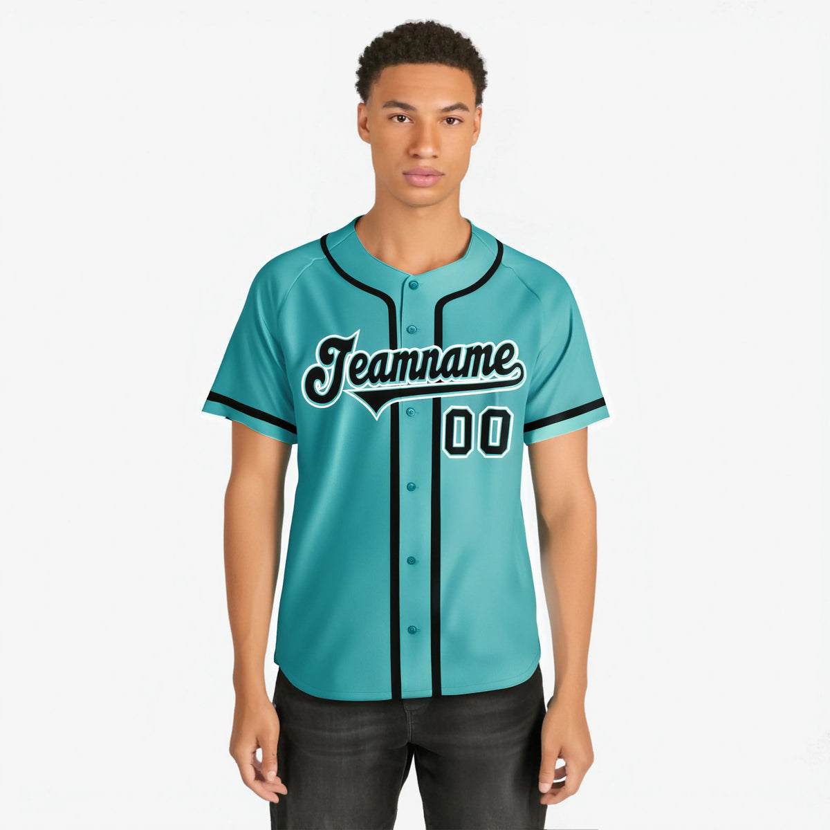 Custom Aqua-Bright Green Authentic Split Fashion Baseball Jersey
