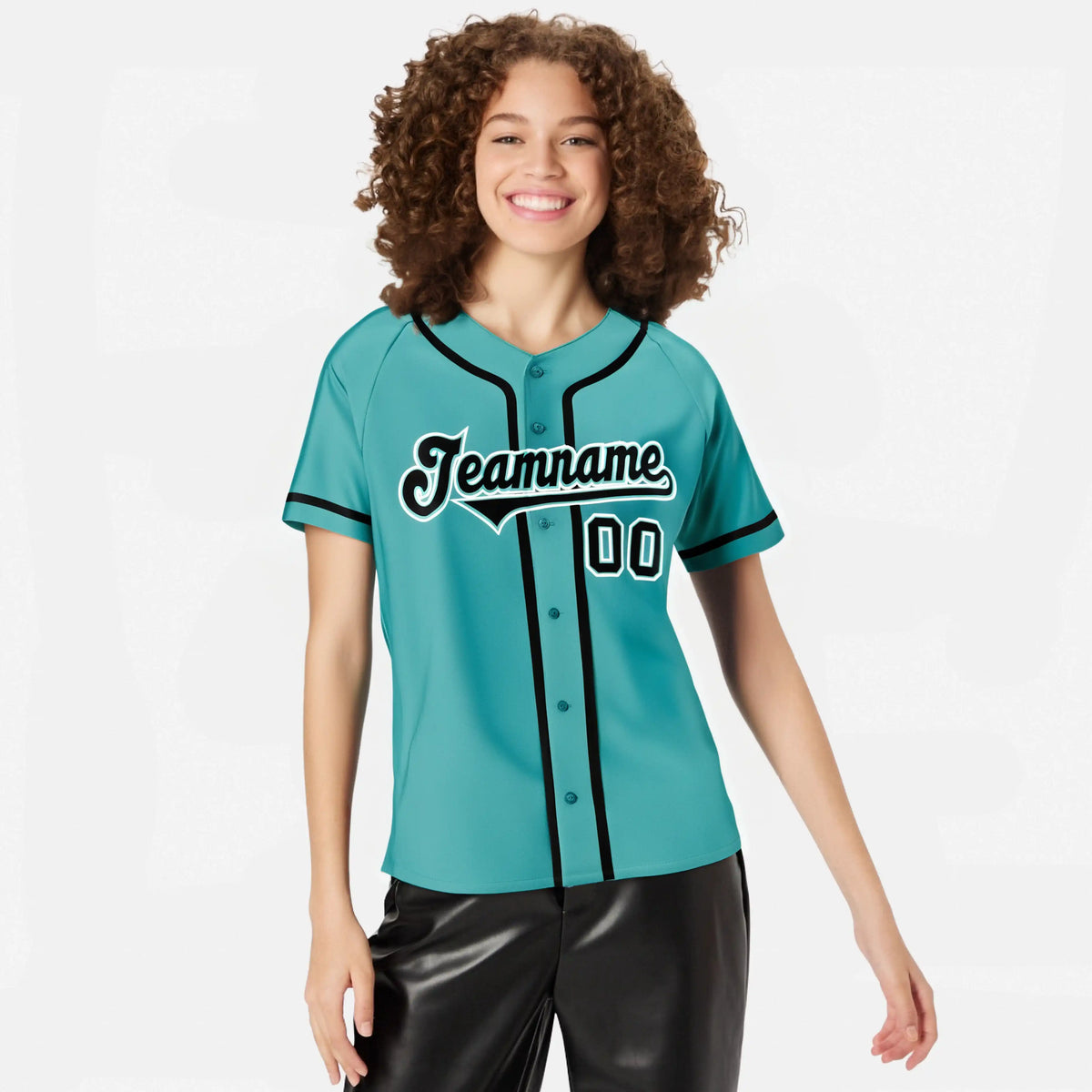 Custom Aqua-Bright Green Authentic Split Fashion Baseball Jersey