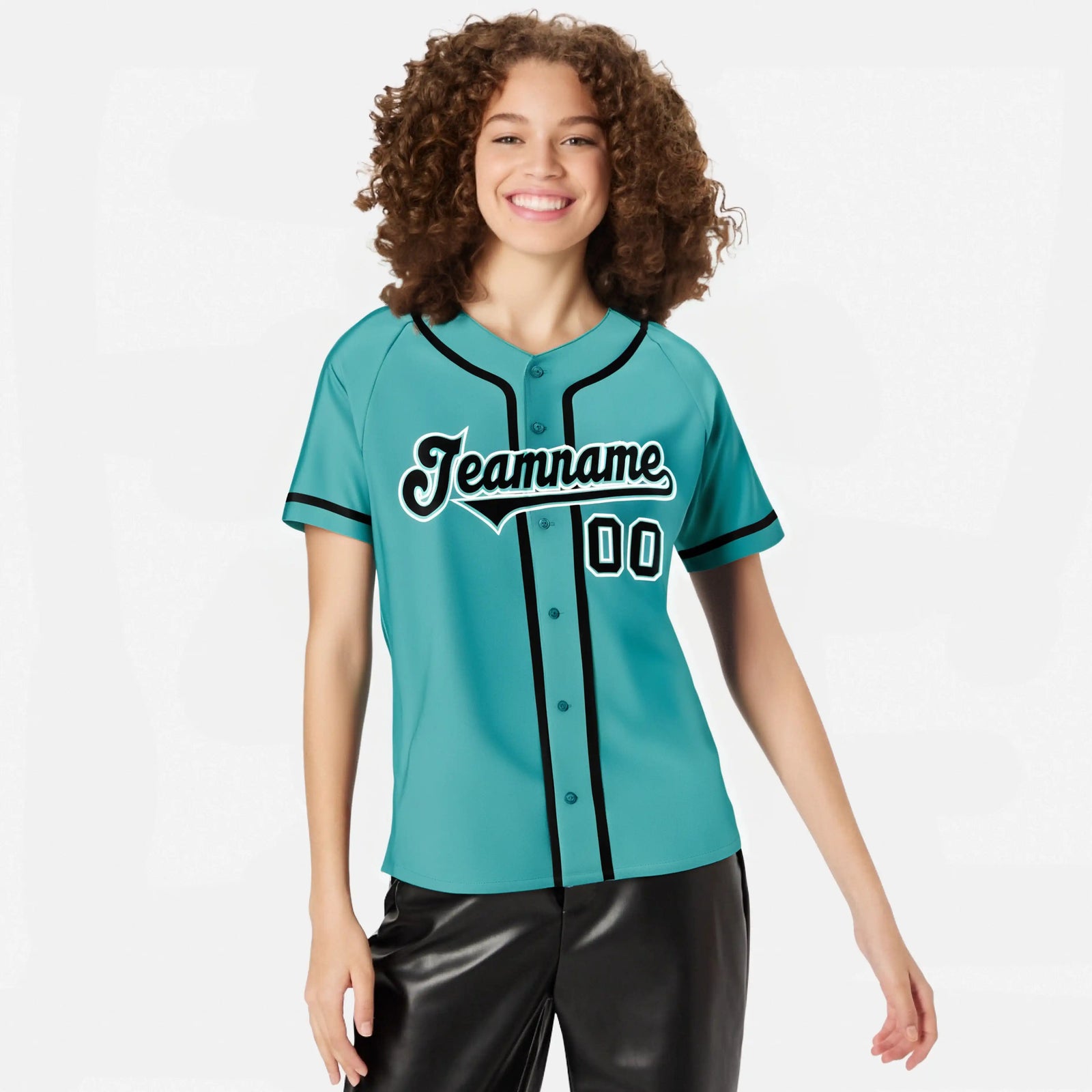 Custom Aqua-Bright Green Authentic Split Fashion Baseball Jersey