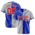 Custom Gray-Royal Blue White Authentic Split Fashion Baseball Jersey