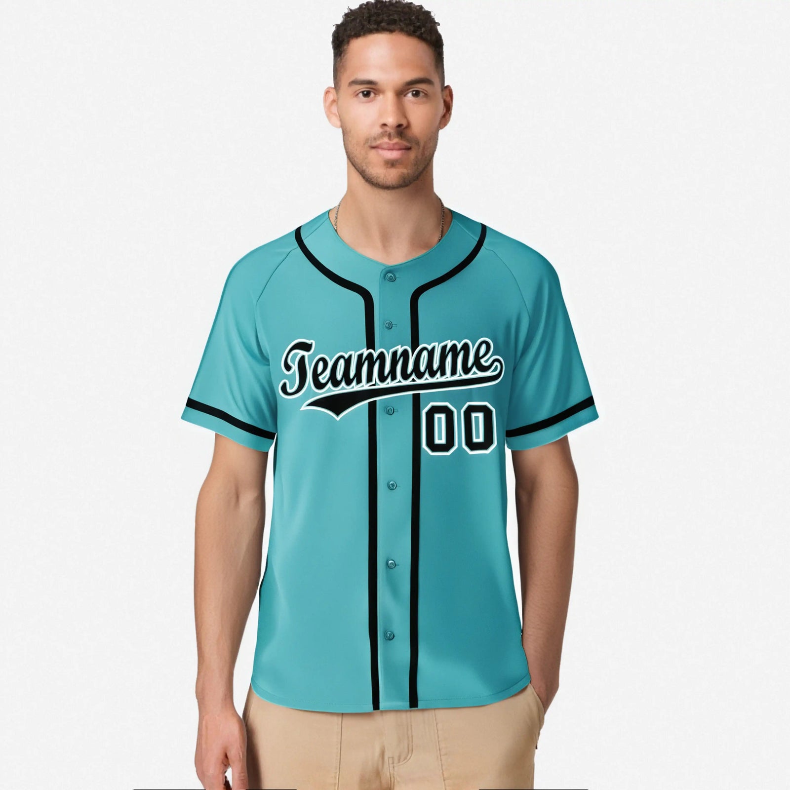 Custom Aqua-Bright Green Authentic Split Fashion Baseball Jersey