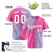 Custom Pink-Light Purple-White Authentic Split Fashion Baseball Jersey