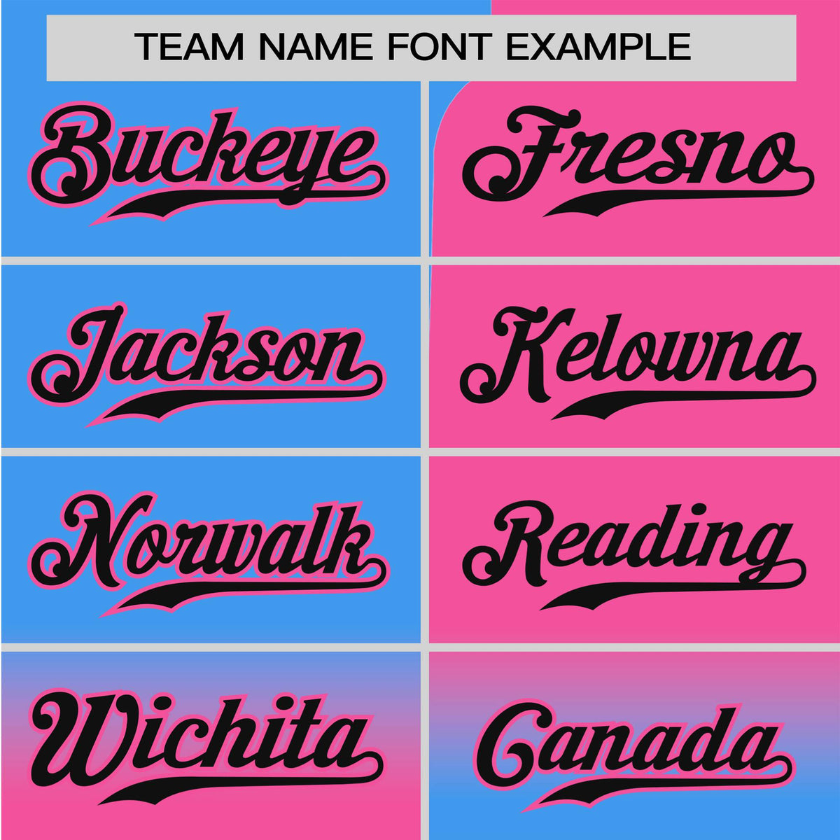 Custom Pink-Blue Black Authentic Split Fashion Baseball Jersey