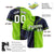 Custom Green-Navy White Authentic Split Fashion Baseball Jersey