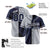 Custom Gray-Navy White Authentic Split Fashion Baseball Jersey