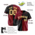 Custom Crimson-Black Authentic Split Fashion Baseball Jersey