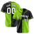 Custom Green-Black White Authentic Split Fashion Baseball Jersey