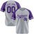 Custom Gray Purple Authentic Raglan Sleeves Baseball Jersey