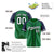 Custom Kelly Green Navy Authentic Raglan Sleeves Baseball Jersey