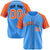 Custom Powder Blue Orange Authentic Raglan Sleeves Baseball Jersey