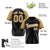 Custom Black Gold Authentic Raglan Sleeves Baseball Jersey