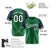 Custom Kelly Green Navy Authentic Raglan Sleeves Baseball Jersey