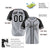 Custom Gray Black Authentic Raglan Sleeves Baseball Jersey