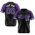 Custom Black Purple Authentic Raglan Sleeves Baseball Jersey