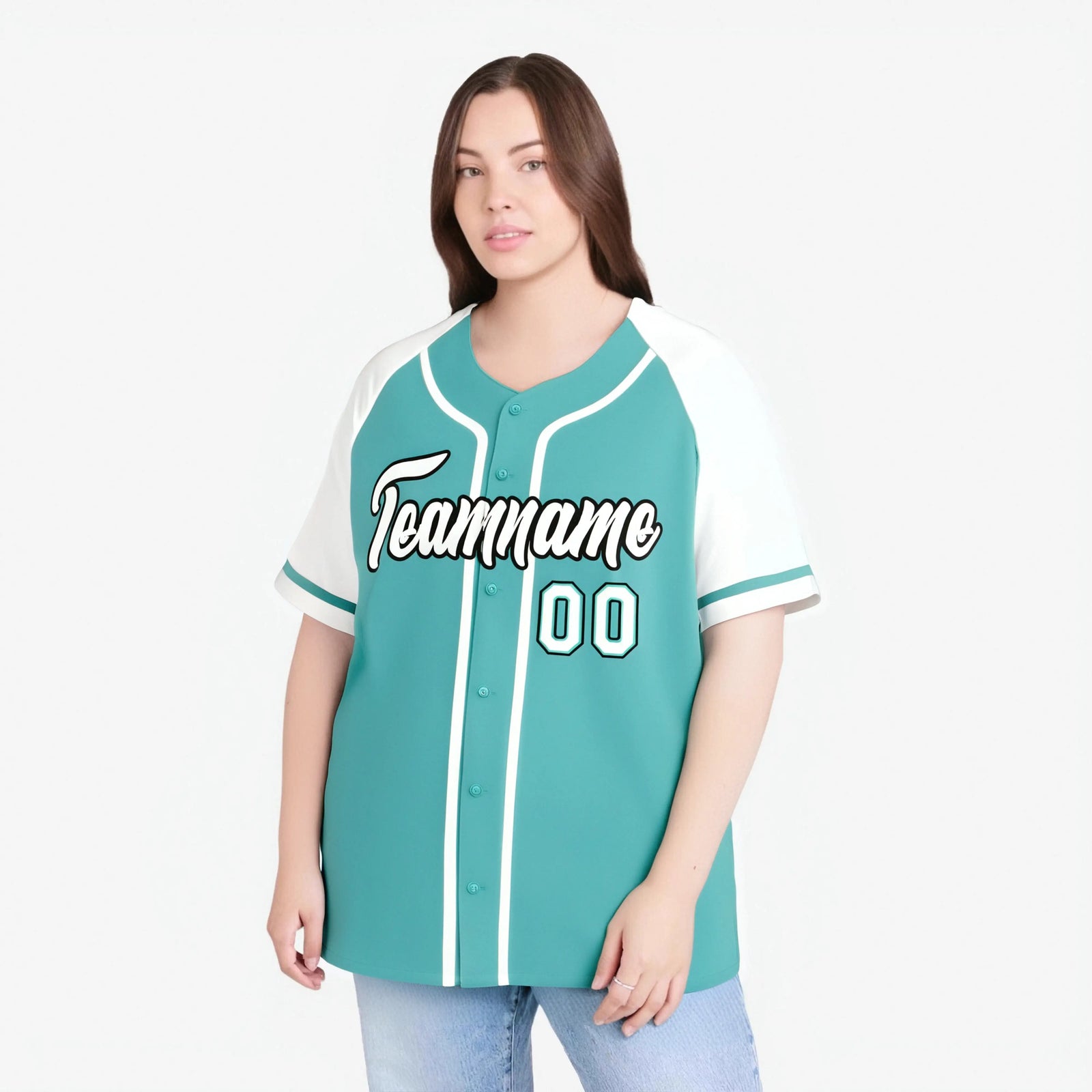 Custom Bright Green White Authentic Raglan Sleeves Baseball Jersey