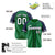 Custom Kelly Green Navy Authentic Raglan Sleeves Baseball Jersey