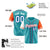 Custom Aqua White Orange Authentic Baseball Jersey