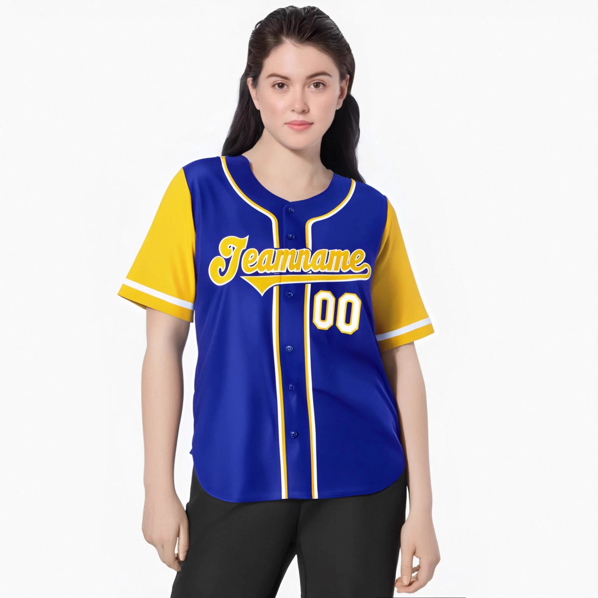 Custom Royal Blue Gold Authentic Baseball Jersey