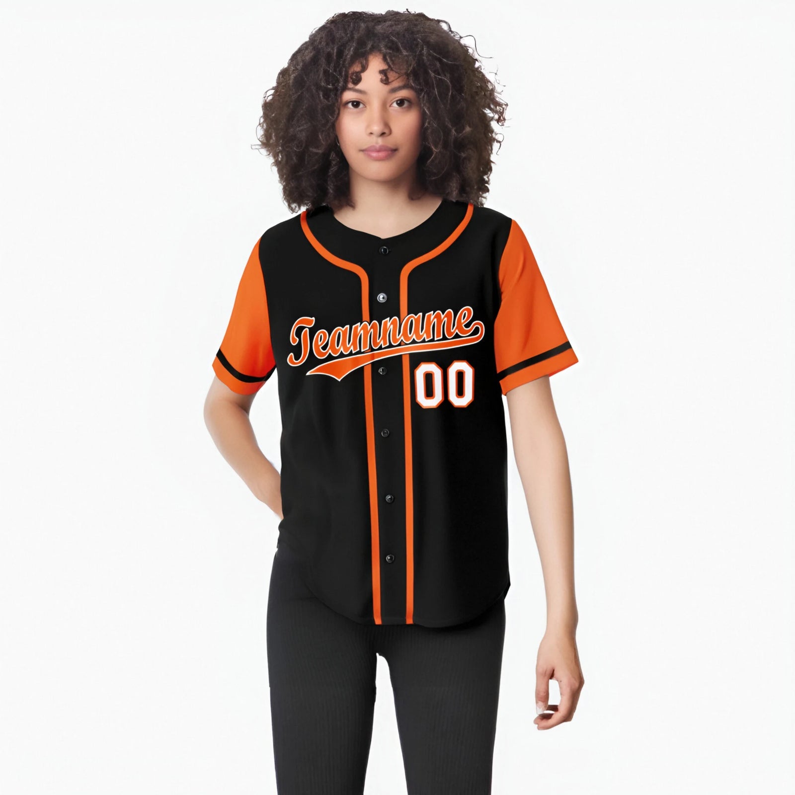 Custom Black Orange Authentic Baseball Jersey