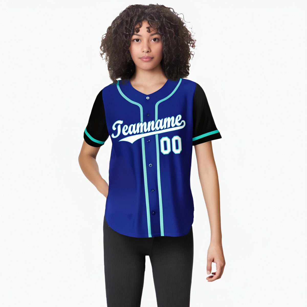 Custom Royal Blue Black Authentic Baseball Jersey