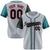 Custom Gray Black Aqua Authentic Baseball Jersey