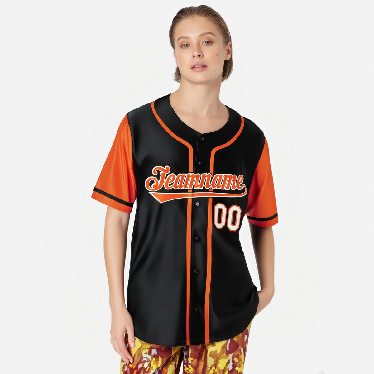 Custom Black Orange Authentic Baseball Jersey
