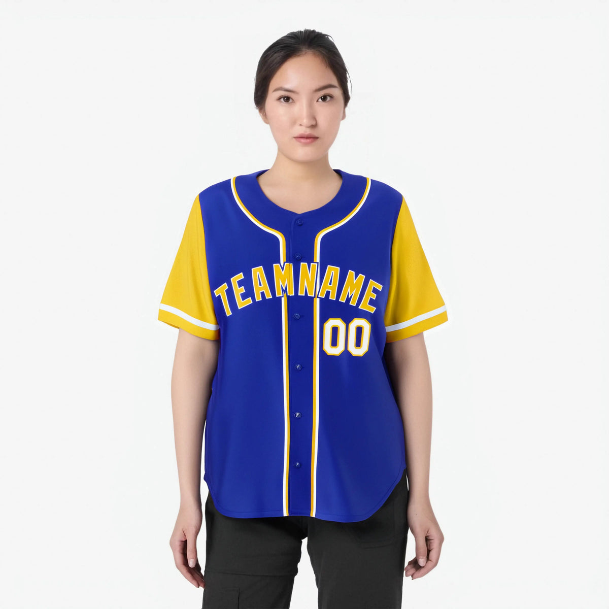 Custom Royal Blue Gold Authentic Baseball Jersey